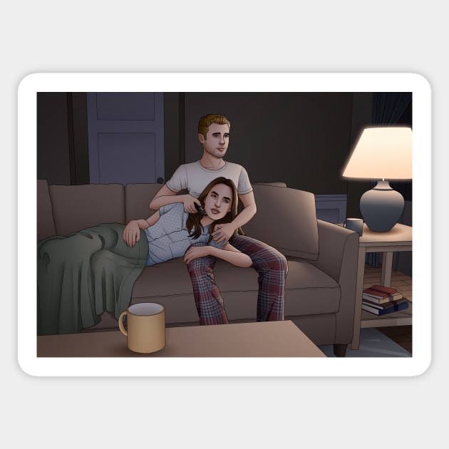 Fitzsimmons - A Night Indoors Sticker by eclecticmuse